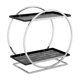 thumbnail image 3 of Organizador de baño, organizador de maquillaje de encimera, fácil de instalar, 2 niveles de almacenamiento Plateado negro, 3 of 9