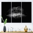 thumbnail image 2 of Sexy Golden Metallized Woman Lips I 28 in x 36 in Painting Canvas Art Print, by Designart, 2 of 3