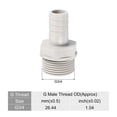 thumbnail image 5 of Uxcell Hose Barb Fitting 15mm Barbed G3/4 Male Thread, 1 Pack Pipe Connector, Grey, 5 of 6