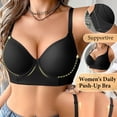thumbnail image 4 of Aofany Women's Full Coverage Bras, Plus Size Push Up Bras for Women Smoothing Bra Comfort Lightly Underwire T-Shirt Bra 32B-40C, 4 of 7