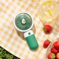 thumbnail image 2 of Portable Macaroon Mini Fan, Rechargeable Handheld Fan, 6.91×1.97 inches, for Outdoor Travel Camping Commuting, Avocado Pattern（Green）, 2 of 7