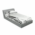 thumbnail image 3 of Baseball Bedding Set with Sheet & Covers, Hitter in Field Graphic Distressed Backdrop Fast as You Can Image Baseball Themed, Printed Bedroom Decor 2 Shams, 4 Sizes, Black White, by Ambesonne, 3 of 3
