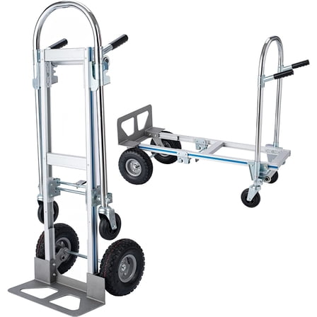 2 in 1 Aluminum Hand Truck Dolly 770lbs Weight Capacity Convertible Hand Truck Utility Cart (2 in 1)