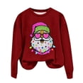 thumbnail image 2 of Cardigans à Capuche Surdimensionnés Zanvins pour Femmes, Chandail Décontracté de Noël pour Femmes à Manches Longues et Col Rond Imprimé, Hauts Blouse, 2 of 3