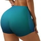 thumbnail image 1 of Fotbe Blue to turquoise Shorts Sin Costuras – Shorts Deportivos de Cintura Alta para Mujer, Elásticos para Gimnasio, Yoga, Running o Ciclismo-Medium, 1 of 8
