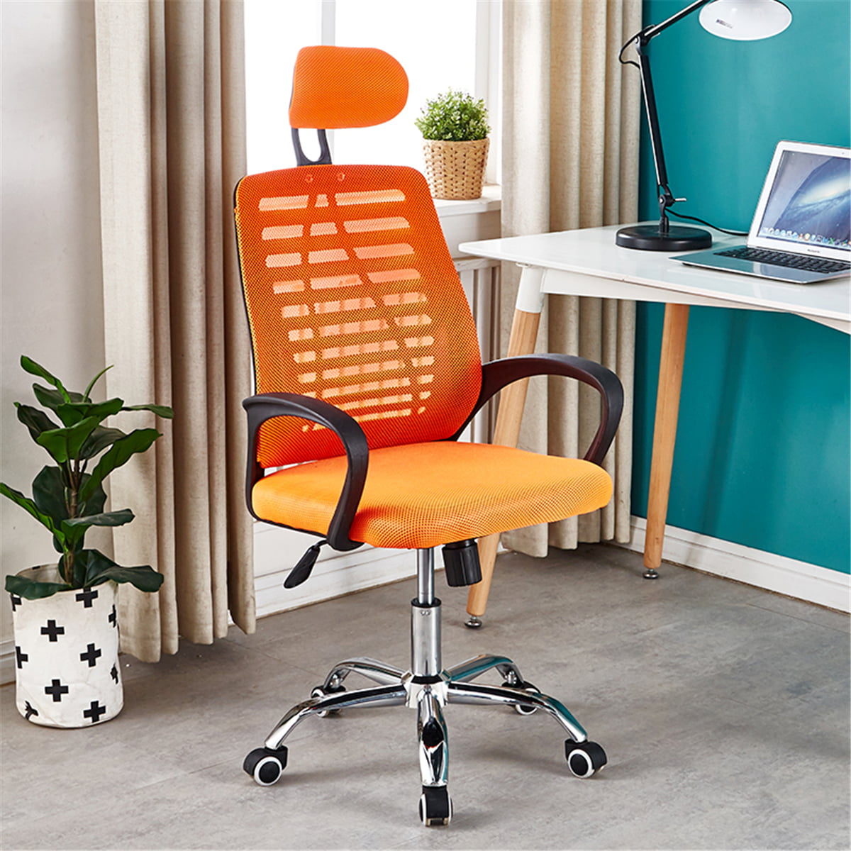 Office Mesh Chair Computer Desk Adjustable 360° Swivel Padded Seat Fabric Lift