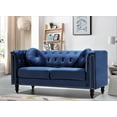 thumbnail image 2 of Uspridefurniture Aathish 65'' Velvet Rolled Arm Loveseat -Blue, 2 of 5