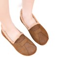 thumbnail image 5 of EKVAHL Flat Shoes for Women Dressy Casual Soft-Soled Versatile Round-Toe Splicing Plush Flats Round Toe Flat Shoes, 5 of 5