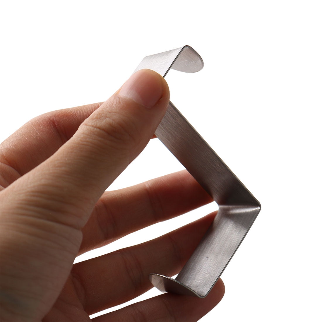 Unique Bargains Metal Z Shaped Over Door Hooks Clothes Towel Hanger Holder 2 Pcs