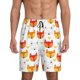 thumbnail image 1 of Balery Cute Fox with Heart Pantalones cortos de pijama de punto de algodón para hombre con cinturilla y bolsillos-X-Large, 1 of 6
