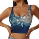 thumbnail image 1 of Fotbe White Jellyfish Dansing in the Ocean Sujetador Deportivo Largo sin Aros para Mujer con Almohadillas y Soporte Medio, Transpirable y Absorbente, Camiseta Tipo Chaleco o Tank Top-XX-Large, 1 of 8