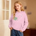 thumbnail image 2 of Girls Sweatshirts St. Patrick'S Day Kids Long Sleeve Hooded Sweatshirt Shamrock Print Pocket Pullover Soft Casual Top Pink 11 Years-12 Years, 2 of 4