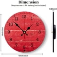 thumbnail image 2 of Weathered Blue Wooden Shabby Wood Teal Turquoise Green Painted Vintage Wall Clock Decorative for Living Room Decor Kitchen Bathroom Bedroom Office Silent Outdoor Waterproof Patio Wooden Analog Clock, 2 of 6