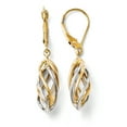 thumbnail image 2 of 14k Two tone Leverback Earrings, 2 of 5