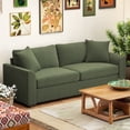 thumbnail image 2 of HOMCOM Canapé 3 Places, Sofa Rembourré pour Chambre, Vert, 2 of 10
