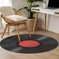 thumbnail image 5 of Round Rugs 4 Ft, Retro Record Non Slip Area Rugs for Kitchen Bedroom Entryway, Abstract Vintage Minimalist Art Washable Carpet Runner Rug Floor Mats for Bedroom Home Decor, 5 of 9