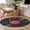 Red, variant on Retro Record Round Area Rug 4 FT, Non Slip Indoor Outdoor Rug, Abstract Vintage Minimalist Art Washable Soft Circular Carpet Non-Shedding Floor Mat for Coffee Table Nursery Foyer Balcony