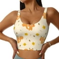 thumbnail image 3 of Goofa Squirrel And Leaves Printed Sports Bras for Women, High Impact Running Bra Workout Crop Tank Tops Longline Sports Bra Push up-Large, 3 of 9