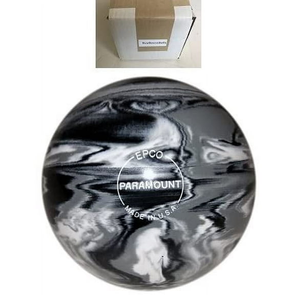 BuyBocceBalls New Listing - (4 3/4 inch- 3lbs. 10 oz.) EPCO Duckpin Bowling Ball - Single - Marbleized - Black, White & Grey