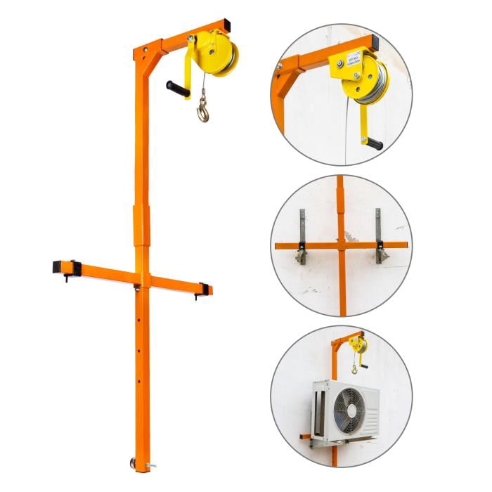 Air Conditioner Lifting Cranes, 50 FT Air Conditioner Crane Outside InstallationTool, with Special Hanger, Pulley, Rope