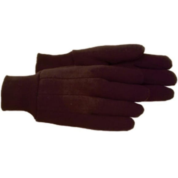 Midwest Qualité Gloves 7792-L Hommes Grand Gant en Polyester et Coton Jersey - Brun&44; Pack de 12