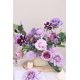 thumbnail image 3 of Piklado Caja Combinada De Flores Artificiales, Juego De Flores Artificiales, Hojas Sueltas Y Tallos, Ramo De Centro De Boda, Novia, Boda, Baby Shower (Lavanda Y Morado Oscuro), 3 of 5