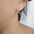 thumbnail image 3 of UPSERA Navy Blue Dangle Earrings for Women – Rhodium Plated Rhinestone Earrings – Statement Earrings Crystal Jewelry, 3 of 6
