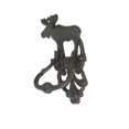 thumbnail image 2 of Cast Iron Decorative Moose Door Knocker Rustic Forest Antique Home Decor, 2 of 5