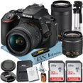 thumbnail image 1 of Nikon D5600 DSLR Camera 24.2MP with 18-55mm + 70-300mm Lens + SanDisk 32GB Memory Card + Tripod + ZeeTech Accessory Bundle, 1 of 9