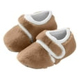 thumbnail image 2 of LYHaoo Toddler Girls Athletic Sneakers Winter Indoor Outdoor Slipper Shoes Drop Design For Activities Durable And Comfortable Footwear Sizes 11.5 Little Kid Brown(5-5.5 Years), 2 of 6