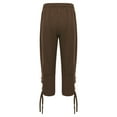 thumbnail image 2 of Aislor Boys Medieval Ankle Banded Pirate Pants Kids Renaissance Viking Pirate Cosplay Costume Halloween Fancy Pants Coffee 7-8, 2 of 7