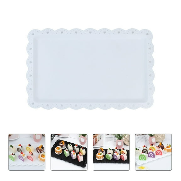 Soimiss 2Pcs White Cake Display Holder Plastic Material with Fine Polishing for Elegant Wedding Use