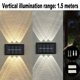 thumbnail image 3 of 2 luces solares LED para exteriores, lámparas de luz solar para jardín, calles, paisajes, balcones, decoración, luces solares de pared fáciles de instalar para jardines, entradas y caminos, 3 of 9