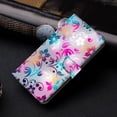 thumbnail image 4 of ELEHOLD Leather Wallet Case for Samsung Galaxy S21 Ultra with Lanyard, Credit Card Slot Anti-Scratch Protection Durable Magnetic Closure Kickstand Flip Wallet Cover for Women,P, 4 of 9