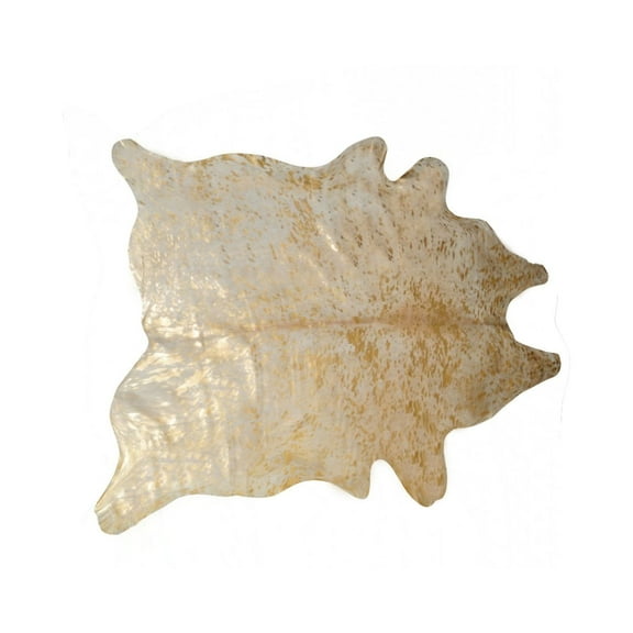 60" x 84" Natural And Gold Cowhide - Area Rug