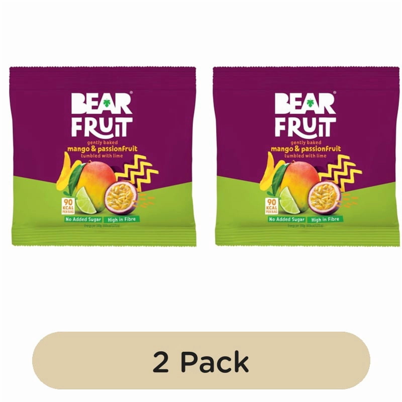 BEAR Fruit Dried Mango & Passionfruit 30g, British Import (Pack of 2)
