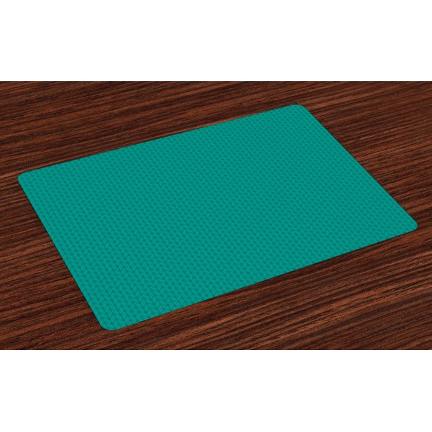 Teal Placemats Set of 4 Knitting Inspired Pattern Sewing and Crafting