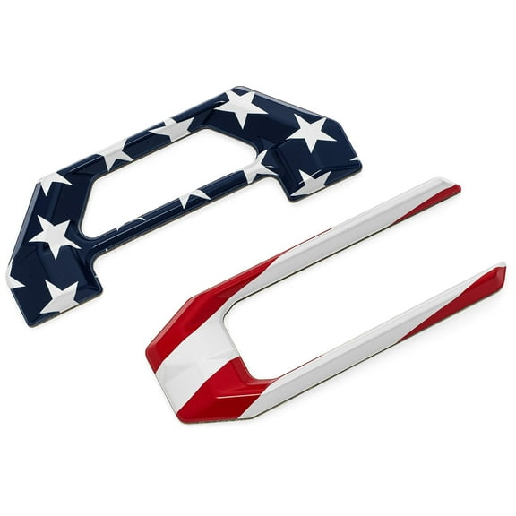 Pro Series Tailgate Letter Inserts Compatible with 2016-2023 Tacoma (American Flag BLKCHRMBLK)