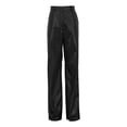 thumbnail image 5 of Leather Pants for Women High Waisted Lifting Straight Leg Leather Pants with Pockets Clubwear Concert Streetwear, 5 of 6