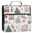 thumbnail image 5 of FORMRS Zipper Binder with Shoulder Strap 2-inch Ring 500 Sheet Capacity File Bag, White Nordic Christmas House, 5 of 5