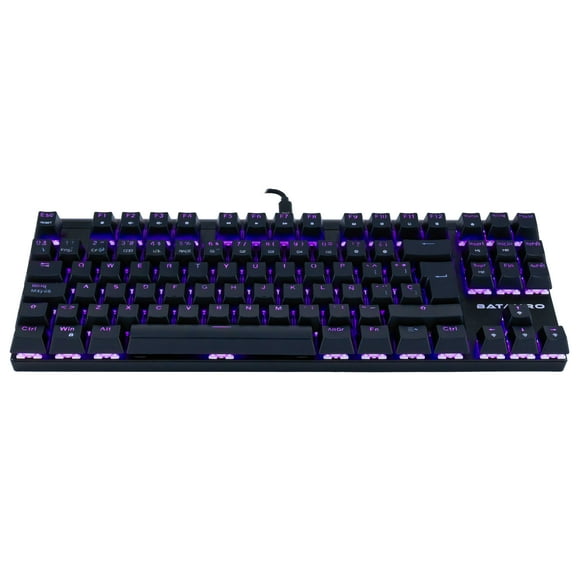 Teclado Batauro Aubrac Mecánico Switch Red TKL Alámbrico RGB Español Negro
