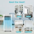 thumbnail image 6 of CRZOE 8,000 BTU Portable Air Conditioners, Mini Portable AC with Cooling, 24H Timer, Fan, Dehumidifier Function, 62ºF and 86ºF Temperature Range, Cooling up to 350 Sq.Ft. Window Kit Panel, 6 of 8
