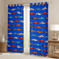 thumbnail image 2 of Castle Fairy Cartoon Car Boy Curtains Pack of 2 (42x84 Each),Car Theme Curtains Blackout,Transportation Theme Bedroom Curtains,Super Cozy Room Decor, 2 of 6