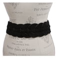 thumbnail image 3 of Women's 3" Wide Cow Suede Round Disc Braided Waist Belt with Round Buckle, 3 of 4