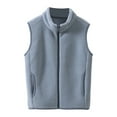 thumbnail image 3 of Luogg Boy Girls' Fleece Vest Outwear Lightweight Solid Color Cute Jacket With Children Pockets Girls Winter Coat Size 140, 3 of 3