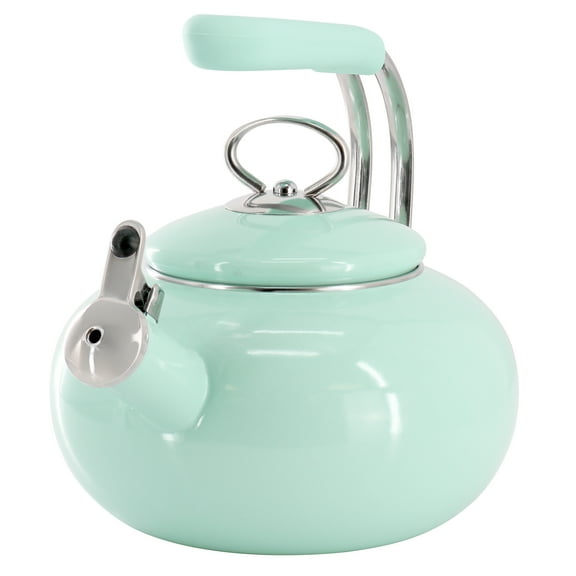 Martha Stewart Everyday 1.5 Quart Enamel on Steel Tea Kettle in Martha Blue