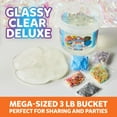 thumbnail image 3 of Elmer's Glue Premade Slime, Glassy Clear Slime, Includes 5 Sets of Slime Add-Ins, 3 lb. Bucket, 3 of 7
