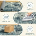 thumbnail image 6 of RUG ROBOT 8'x10' Area Rugs for Living Room, Non-Slip Washable Rug, Indoor Soft Modern Abstract Distressed Accent Carpet for Bedroom, Dining Room, Kitchen, Blue/Gray, 6 of 10