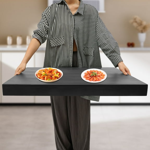 Black Noodle Board Stove Plate 75 * 55.88 * 6.35cm Wood Stove Top Cover High Load-Bearing Tray Tank Cover