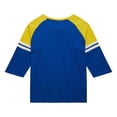 thumbnail image 3 of Men's Mitchell & Ness Royal Seattle Mariners Cooperstown Collection Legendary Raglan Slub Henley 3/4-Sleeve T-Shirt, 3 of 5